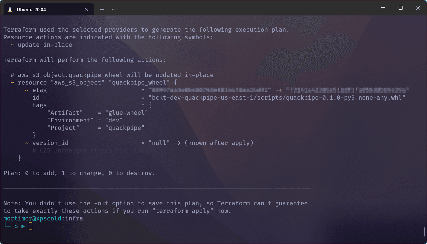 Terraform Plan Screenshot